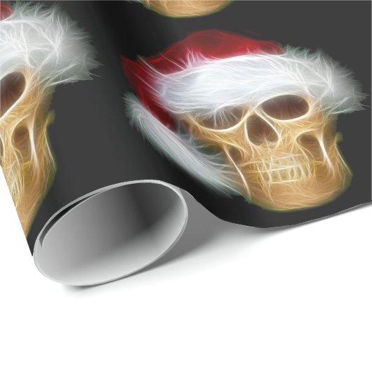 Santa Skull Cadeaupapier (Rol Hoek)