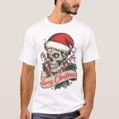 🎅💀 Santa Skull Christmas T-shirt (Voorkant)