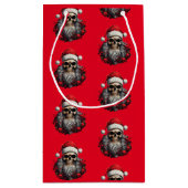 Santa Skull Gift Bag Klein Cadeauzakje (Achterkant)