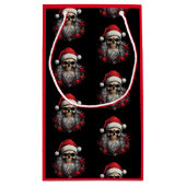 Santa Skull Gift Bag (Rood) Klein Cadeauzakje (Achterkant)