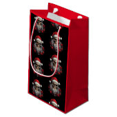 Santa Skull Gift Bag (Rood) Klein Cadeauzakje (Achterkant Gekanteld)