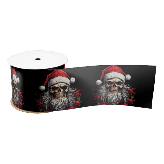 Santa Skull Gift Lint (zwart) (Spoel)