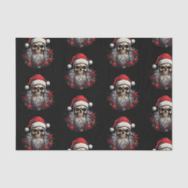 Santa Skull Gift Tissue (zwart) Tissuepapier