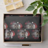 Santa Skull Gift Tissue (zwart) Tissuepapier (Geschenk)