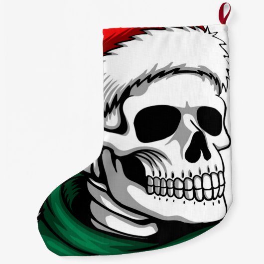Santa Skull Grote Kerstsok (Achterkant)