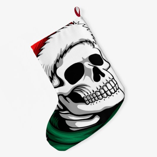 Santa Skull Grote Kerstsok (Achterkant (Hangend))