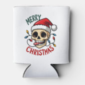 Santa Skull Hat Merry Christmas Family Matching Bo Blikjeskoeler (Voorkant)