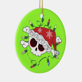 Santa Skull Keramisch Ornament (Rechts)