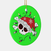 Santa Skull Keramisch Ornament (Rechts)