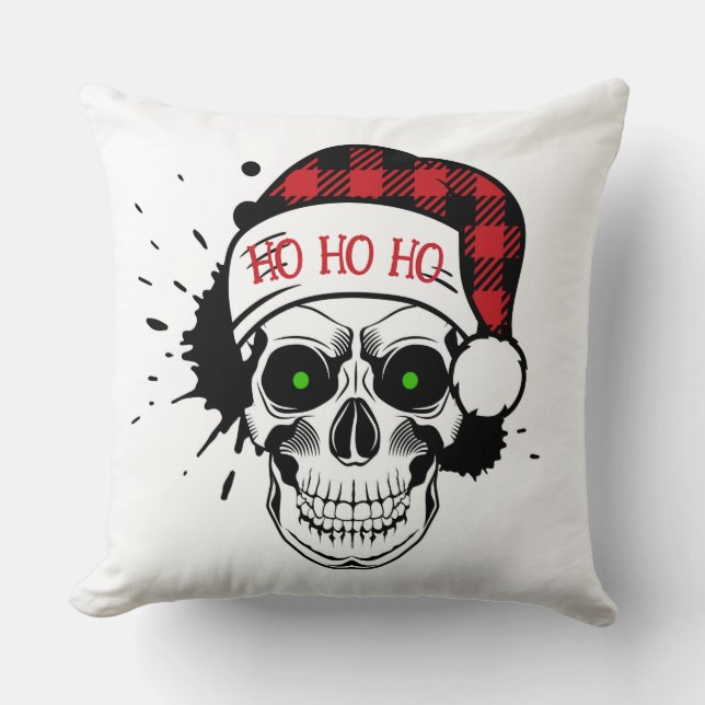 Santa Skull Kussen (Voorkant)