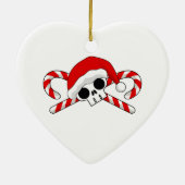 Santa Skull met snoepjes Keramisch Ornament (Achterkant)