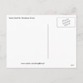 Santa Skull op Christmas Green Feestdagenkaart (Achterkant)