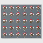 Santa Skull Pirate Holiday cadeau inpakpapier (Vlak)