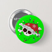 Santa Skull Ronde Button 5,7 Cm (Voorkant /achterkant)