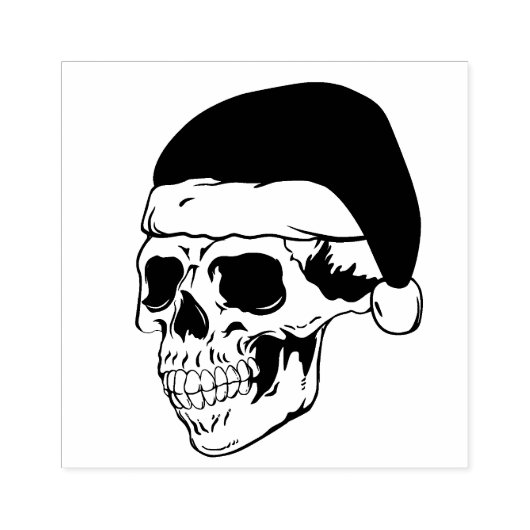 Santa Skull Rubberstempel (Afrduk)