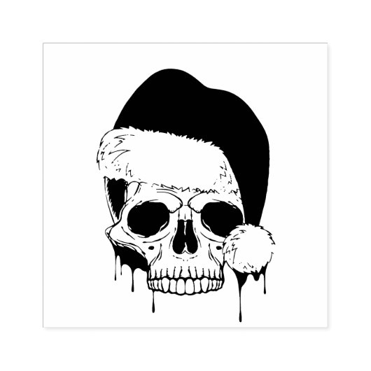 Santa Skull Rubberstempel (Afrduk)