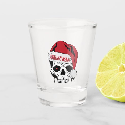Santa Skull Shot Glas (Voorkant)