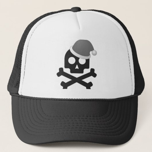 Santa Skull Trucker Hoed Pet (Voorkant)