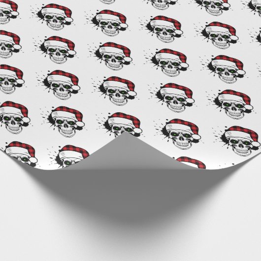 Santa Skulls Cadeaupapier (Hoek)