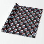 Santa Skulls Cadeaupapier (Uitgerold)