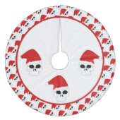 Santa Skulls Fleece Kerstboom Rok (Voorkant)