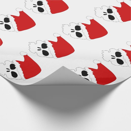 Santa Skulls/kerstpapier Cadeaupapier (Hoek)