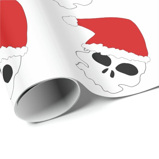Santa Skulls/kerstpapier Cadeaupapier (Rol Hoek)