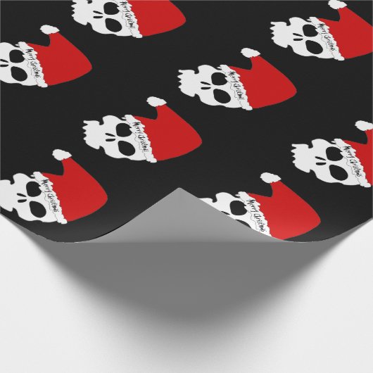 Santa Skulls Wrapping Paper Cadeaupapier (Hoek)