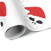 Santa Skulls Wrapping Paper Cadeaupapier (Rol Hoek)
