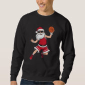 Santa Slam Dunk Basketball Christmas Trui (Voorkant)