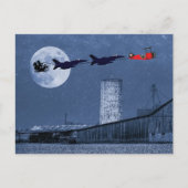 Santa, Slape, F-16 Jets en Red Biplane Kerstmis Feestdagenkaart (Voorkant)