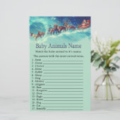 Santa Slapigh Kerstmis Baby Animals Name Game (Staand voorkant)