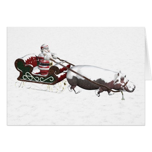Santa Sled, geplukt door Hippopotamus (Voorkant Horizontaal)