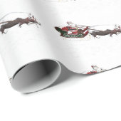 Santa Sled, geplukt door Hippopotamus Cadeaupapier (Rol Hoek)
