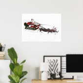 Santa Sled, geplukt door Hippopotamus Poster (Thuiskantoor)