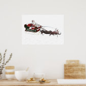 Santa Sled, geplukt door Hippopotamus Poster (Keuken)