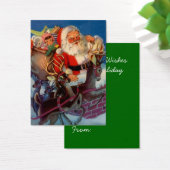 SANTA SLED RENDIER SPEELGOED MAND LABELS CADEAU LA VISITEKAARTJES (Bureau)