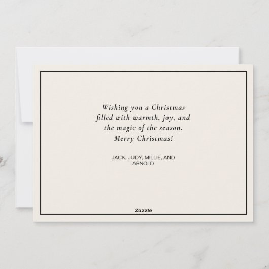 Santa Sledding Sneeuw Vrolijk Kerstfeest  Feestdagenkaart (Achterkant)