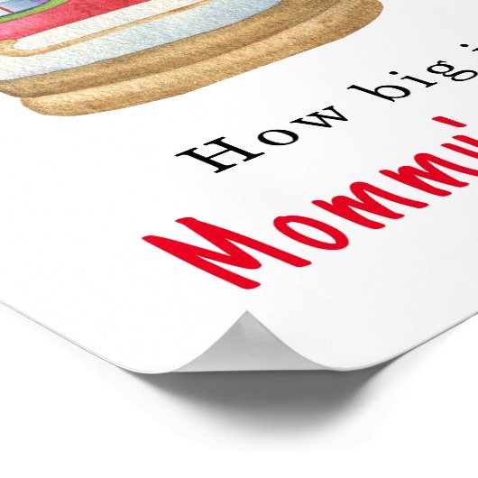 Santa slee - Hoe groot is mama's buik Poster (Hoek)