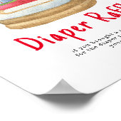 Santa slee - Luier Raffle spel Poster (Hoek)