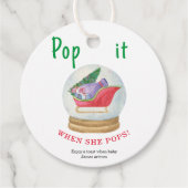 Santa slee - Pop het Als ze poppen Bedankjes Labels (Voorkant)