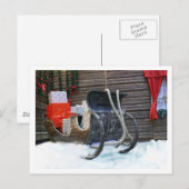  Santa Sleigh Briefkaart (Voorkant / Achterkant)
