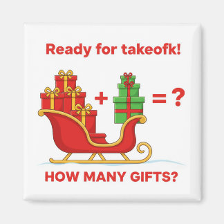 Santa Sleigh Christmas Gifts Math Addition Game Ma Magneet