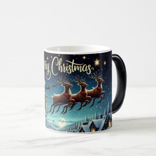 Santa Sleigh Christmas Mok Design (Voorkant rechts)