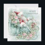 Santa Sleigh Christmas Red Blue Blauwgroen Roze Feestdagenkaart<br><div class="desc">Elegant blauwgroen, roze, en blauw kerst wenskaart met Sinterklaas in zijn slee dragen zijn rode pak. Tekst "Vrolijk kerstfeest" is op de voorkant, en is volledig aanpasbaar. Dus voeg elke vakantie groet die u wenst. Gepersonaliseerd op de achterkant met uw bericht en naam. Neem contact met mij op voor hulp...</div>