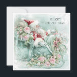Santa Sleigh Christmas Red Blue Blauwgroen Roze Feestdagenkaart<br><div class="desc">Elegant blauwgroen, roze, en blauw kerst wenskaart met Sinterklaas in zijn slee dragen zijn rode pak. Tekst "Vrolijk kerstfeest" is op de voorkant, en is volledig aanpasbaar. Dus voeg elke vakantie groet die u wenst. Gepersonaliseerd op de achterkant met uw bericht en naam. Neem contact met mij op voor hulp...</div>