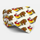 Santa Sleigh en Buffalo Stropdas (Opgerold)