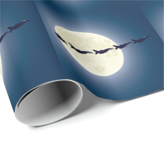 Santa, Sleigh en F-16 Jets militaire kerst Cadeaupapier (Rol Hoek)