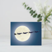 Santa, Sleigh en F-16 Jets militaire kerst Feestdagenkaart (Staand voorkant)