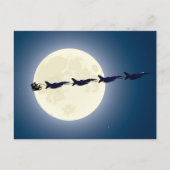 Santa, Sleigh en F-16 Jets militaire kerst Feestdagenkaart (Voorkant)